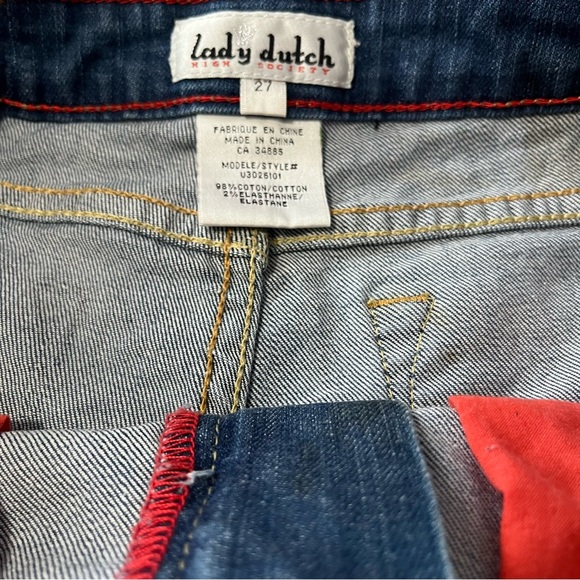 LADY DUTCH GOLD STUDDED JEAN SHORTS - Picture 6 of 11